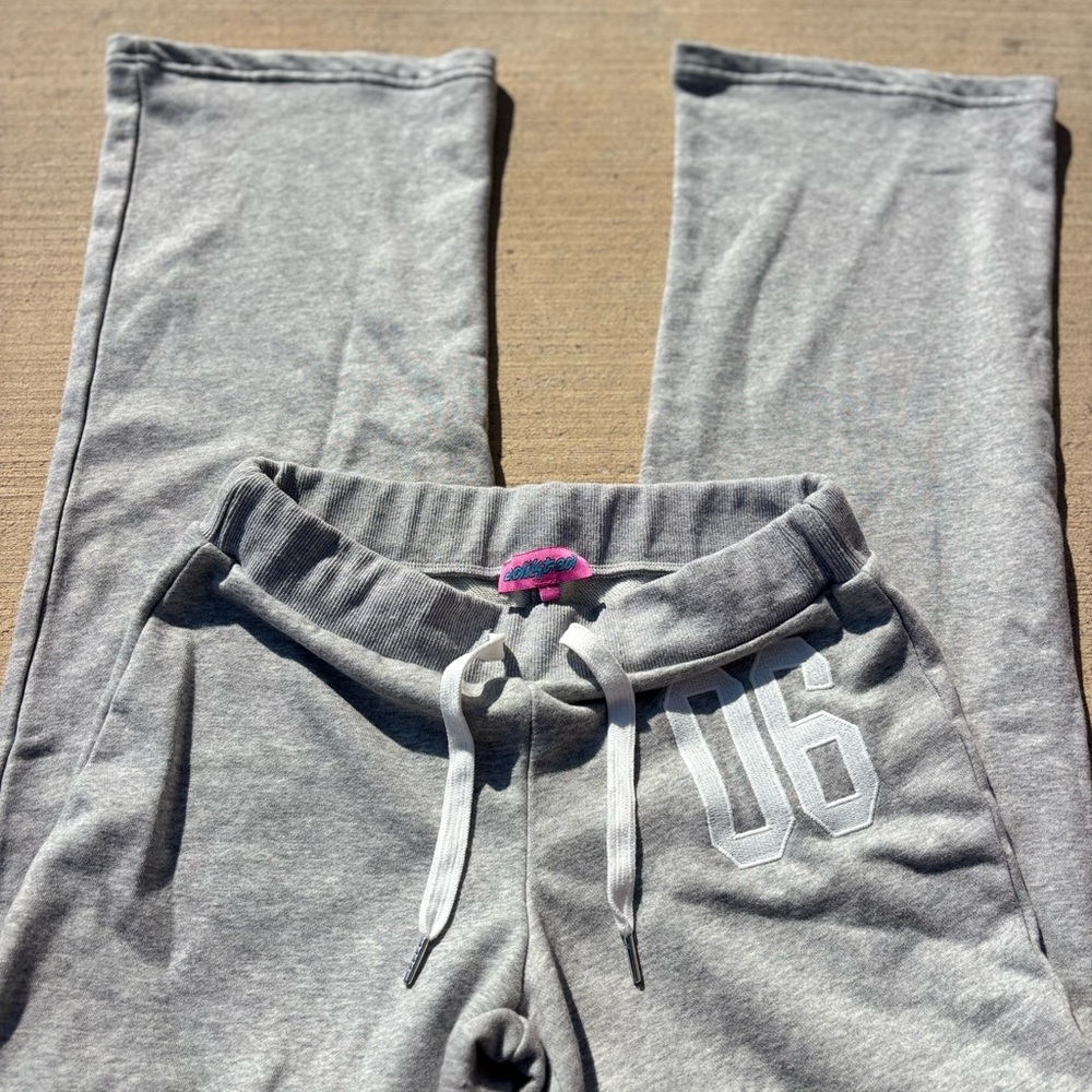 Edikted Gray Joggers with White Number Detail